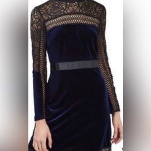 TopShop Black Lace and blue dress